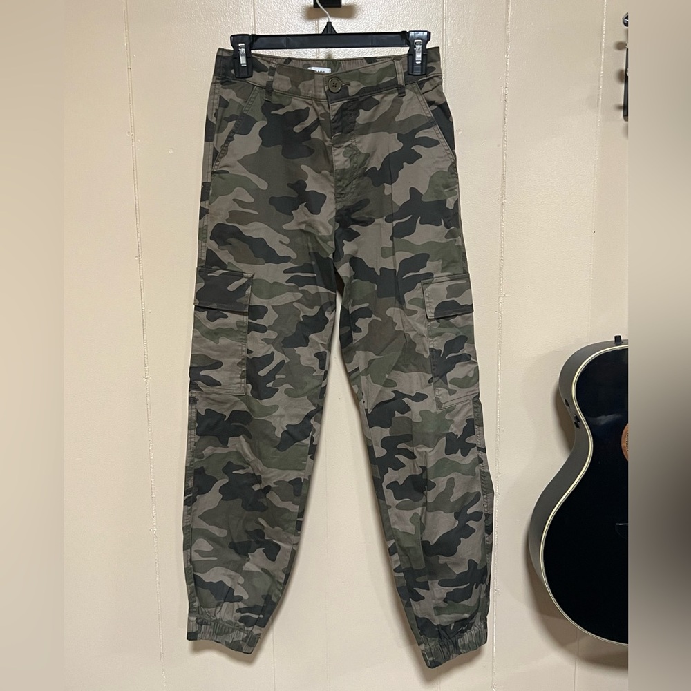 Garage, camo pants with elastic ankles